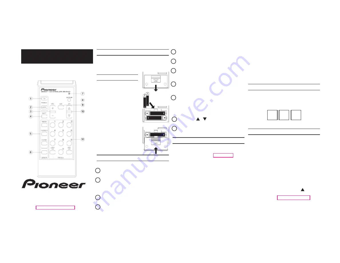 Pioneer BR-95D Operating Instructions Download Page 1