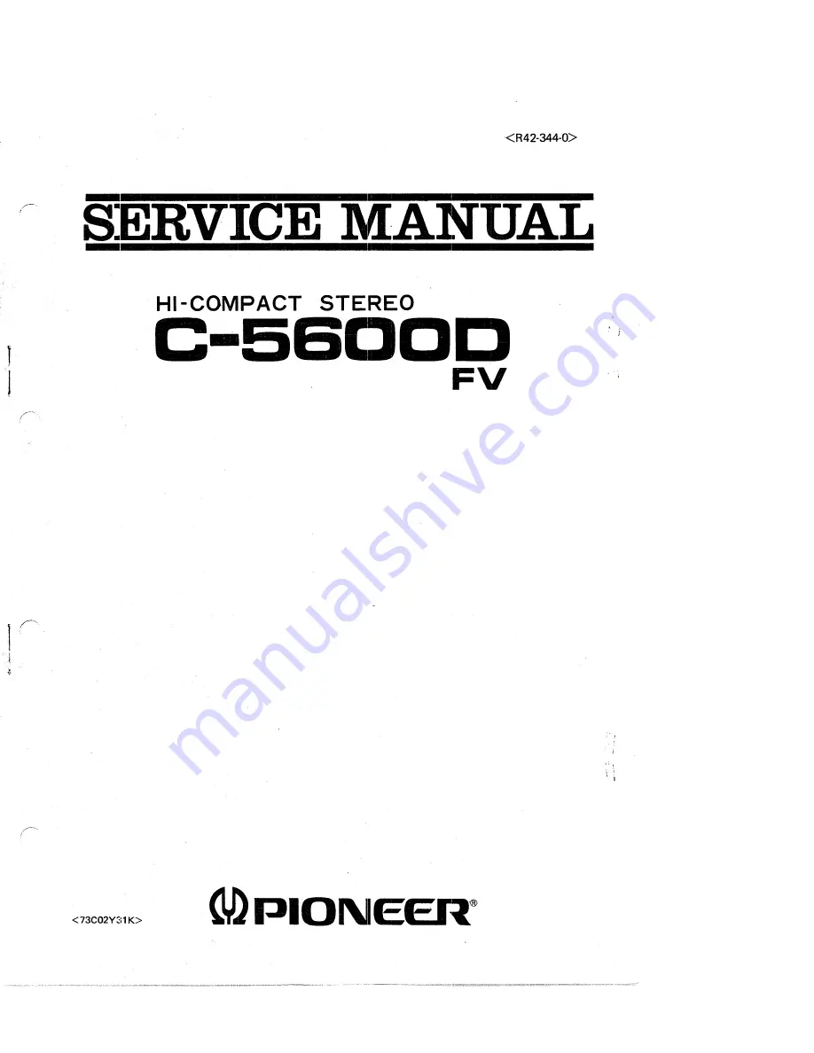 Pioneer C-5600D Service Manual Download Page 1