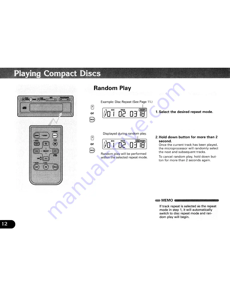 Pioneer CDX-FM12S9 Скачать руководство пользователя страница 12