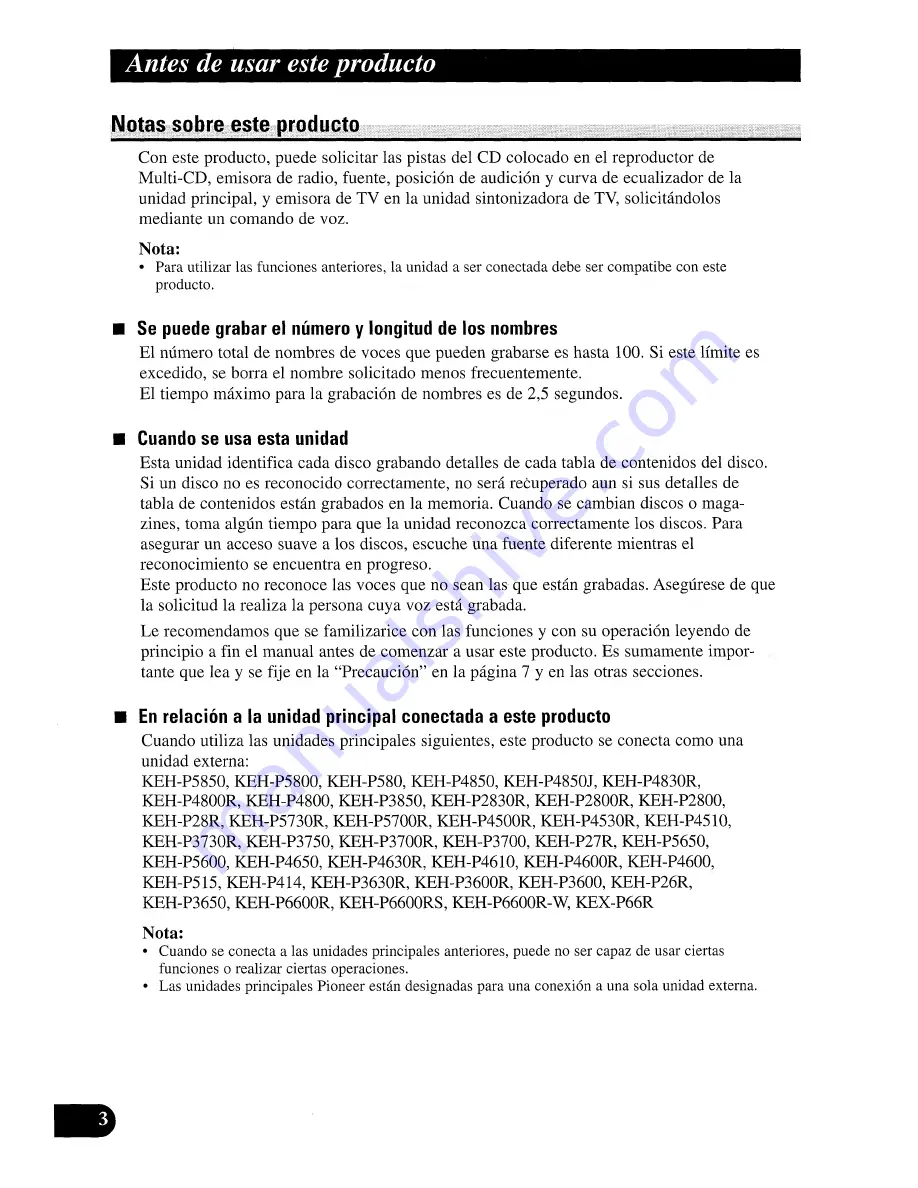 Pioneer CDX-P2050VS Operation Manual Download Page 28