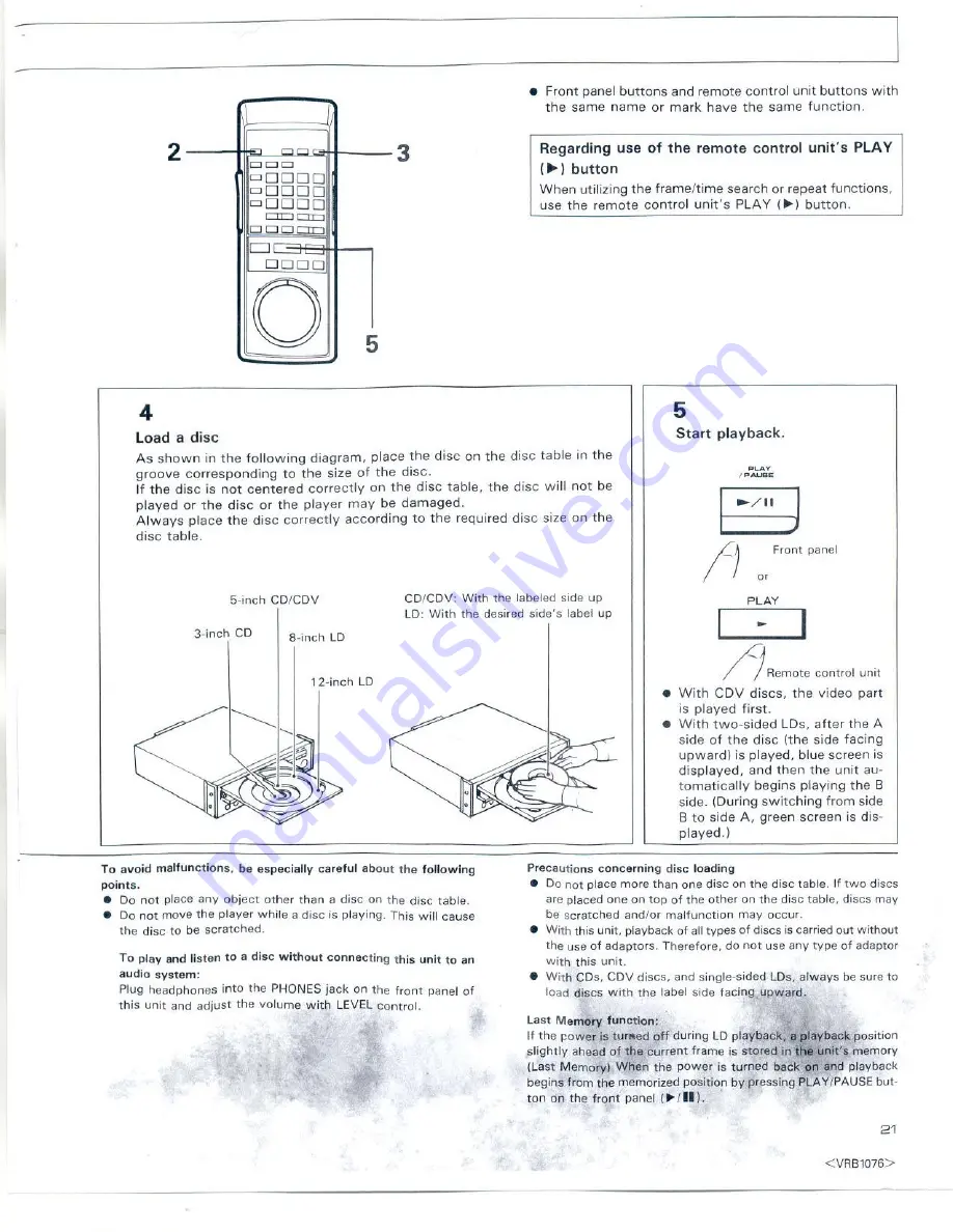 Pioneer CLD-52 Скачать руководство пользователя страница 21