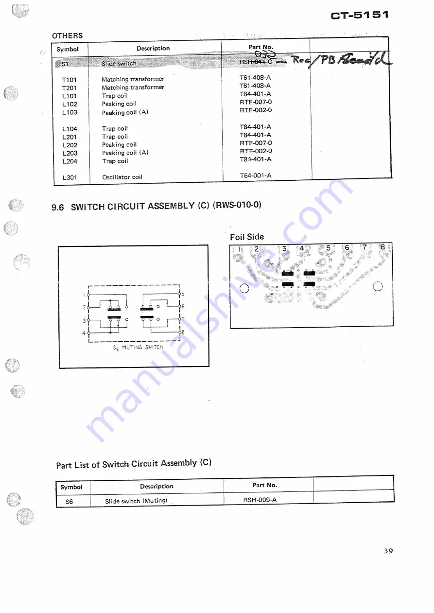 Pioneer CT-5151 Service Manual Download Page 12