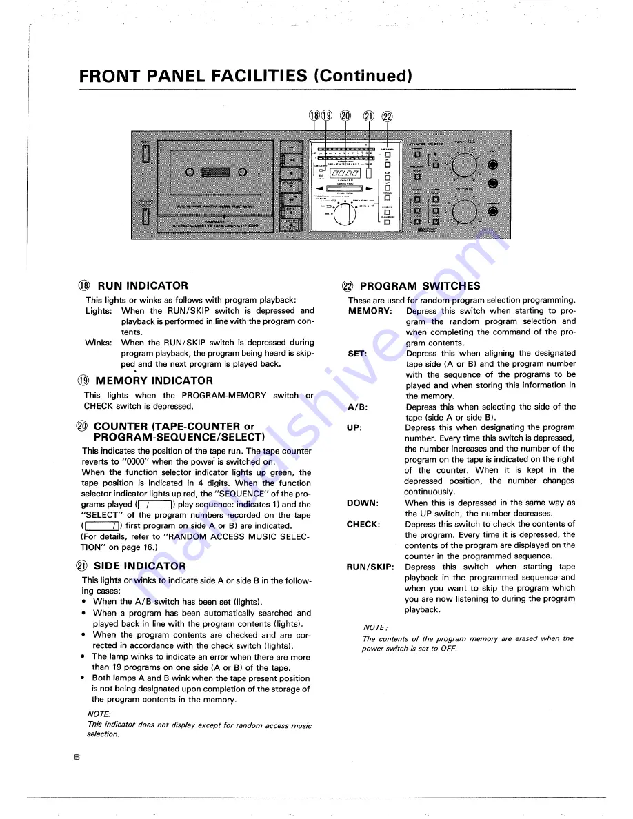 Pioneer CT-F1050 Operating Instructions Manual Download Page 6