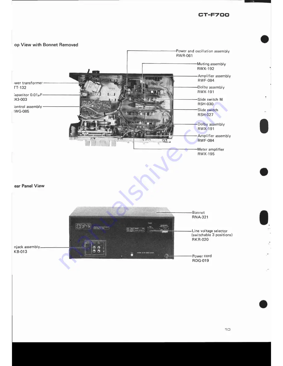 Pioneer CT-F700 Service Manual Download Page 11