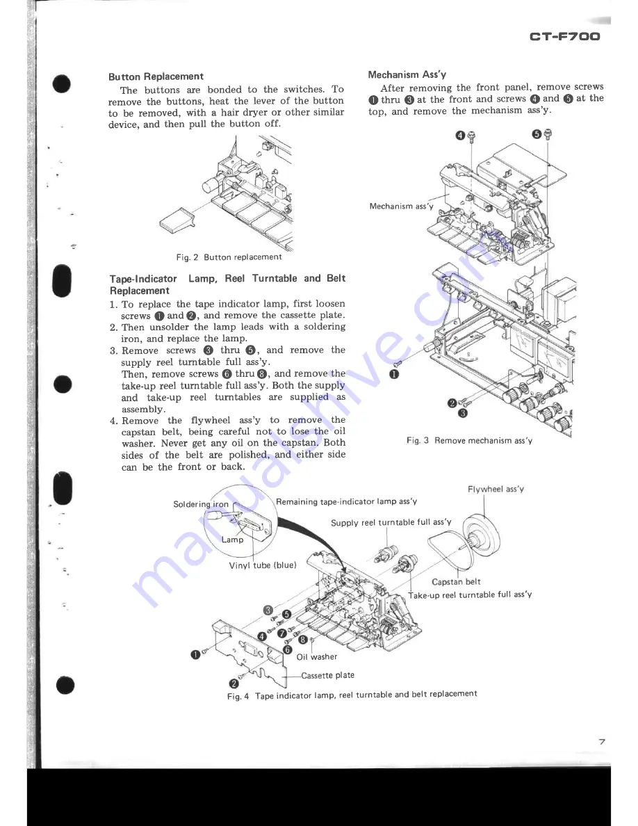 Pioneer CT-F700 Service Manual Download Page 12