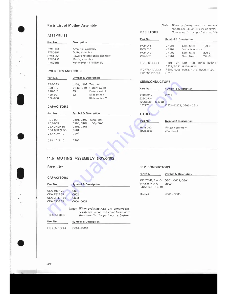 Pioneer CT-F700 Service Manual Download Page 47