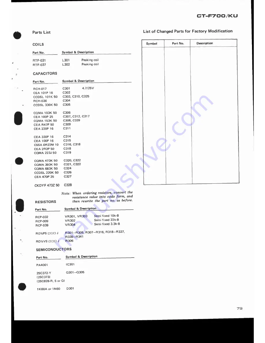 Pioneer CT-F700 Service Manual Download Page 82