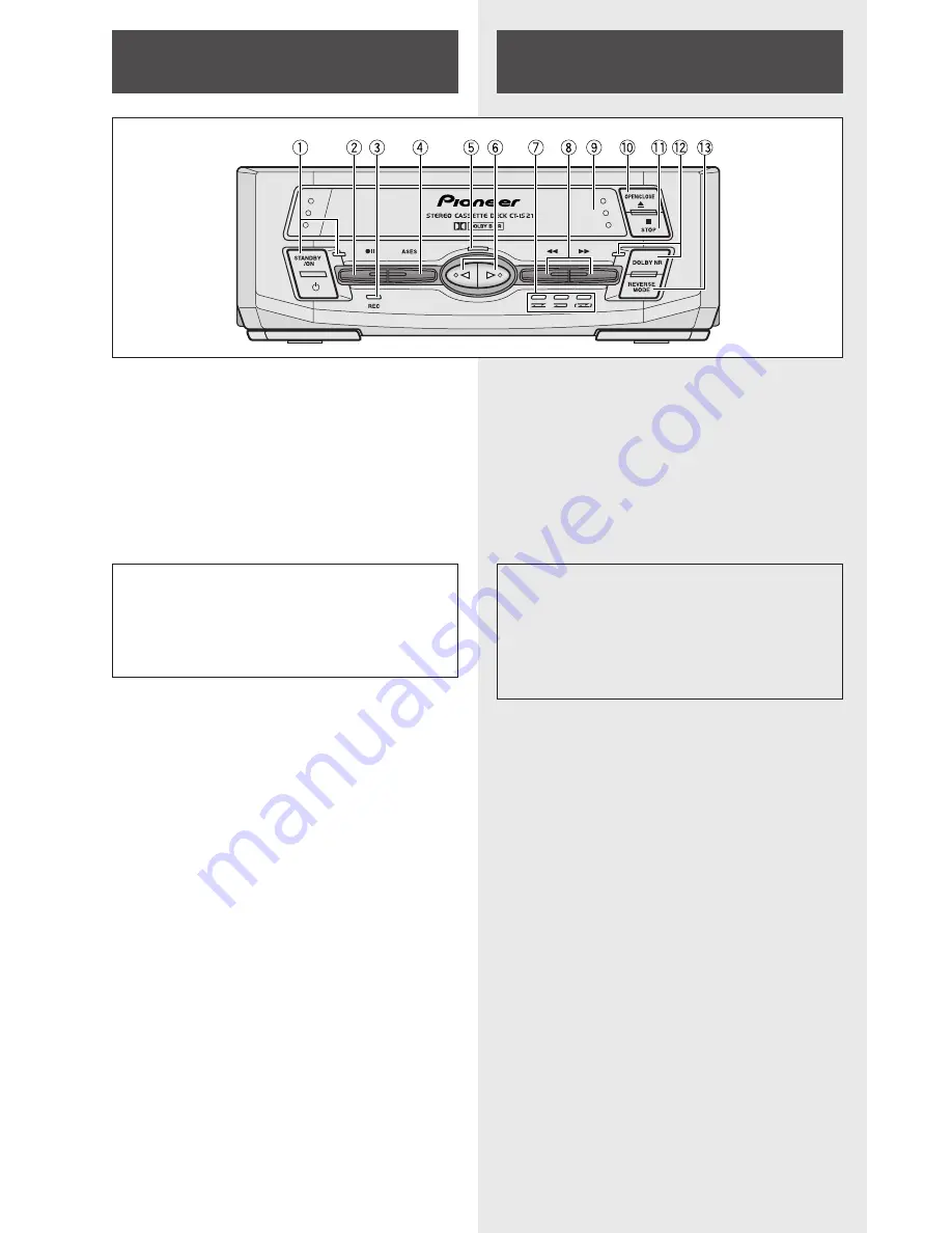 Pioneer CT-IS21 Operating Instructions Manual Download Page 10