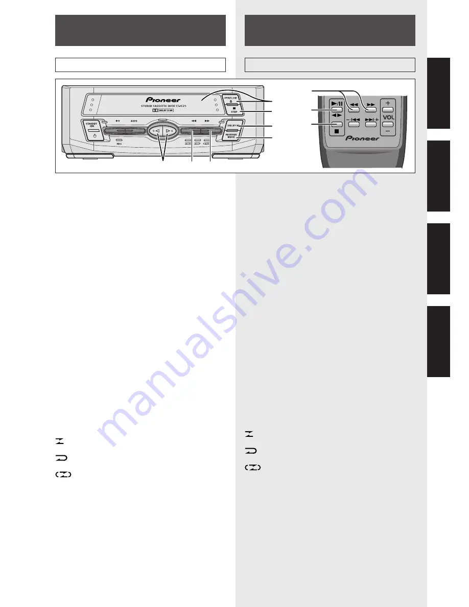 Pioneer CT-IS21 Operating Instructions Manual Download Page 21