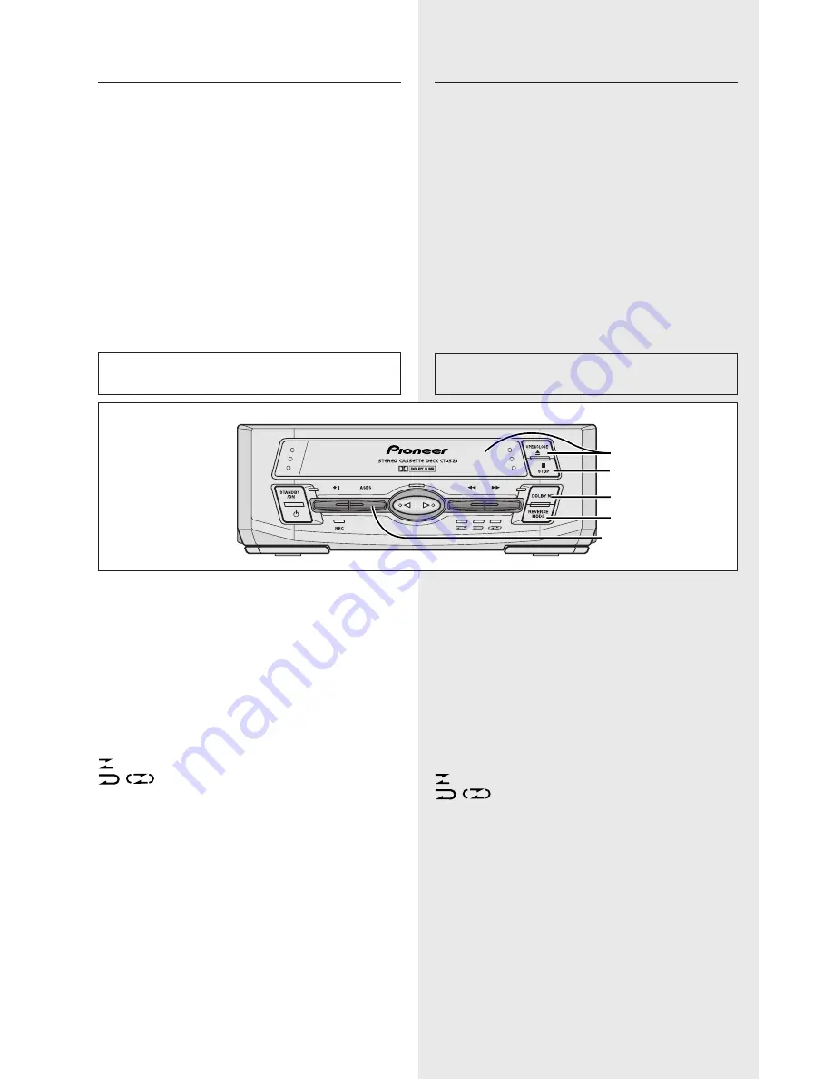 Pioneer CT-IS21 Operating Instructions Manual Download Page 30