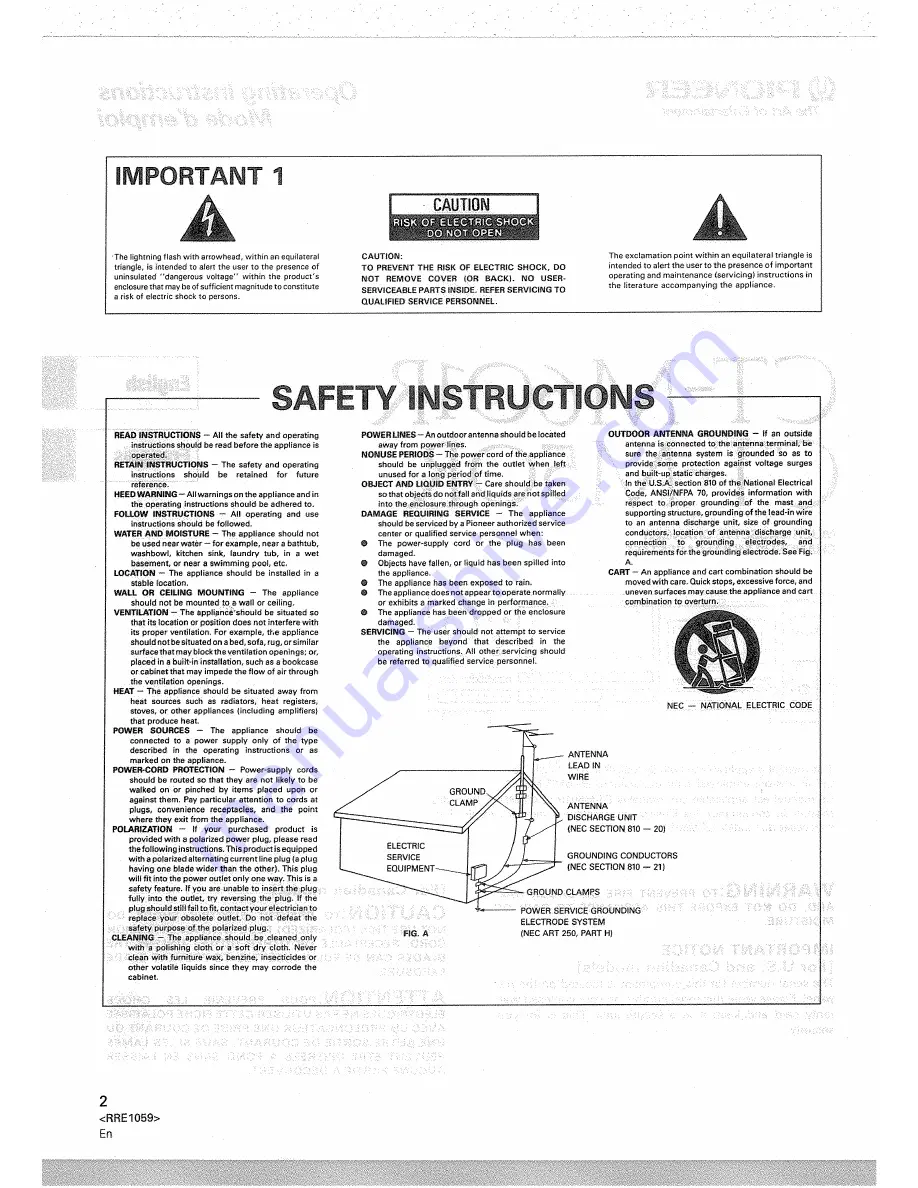 Pioneer CT-M50R Operating Instructions Manual Download Page 2