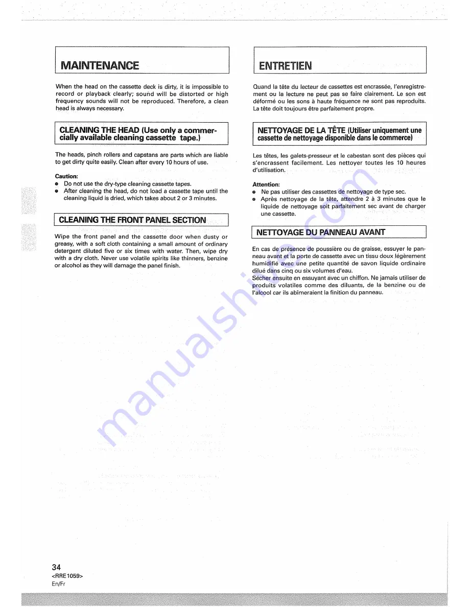 Pioneer CT-M50R Operating Instructions Manual Download Page 34