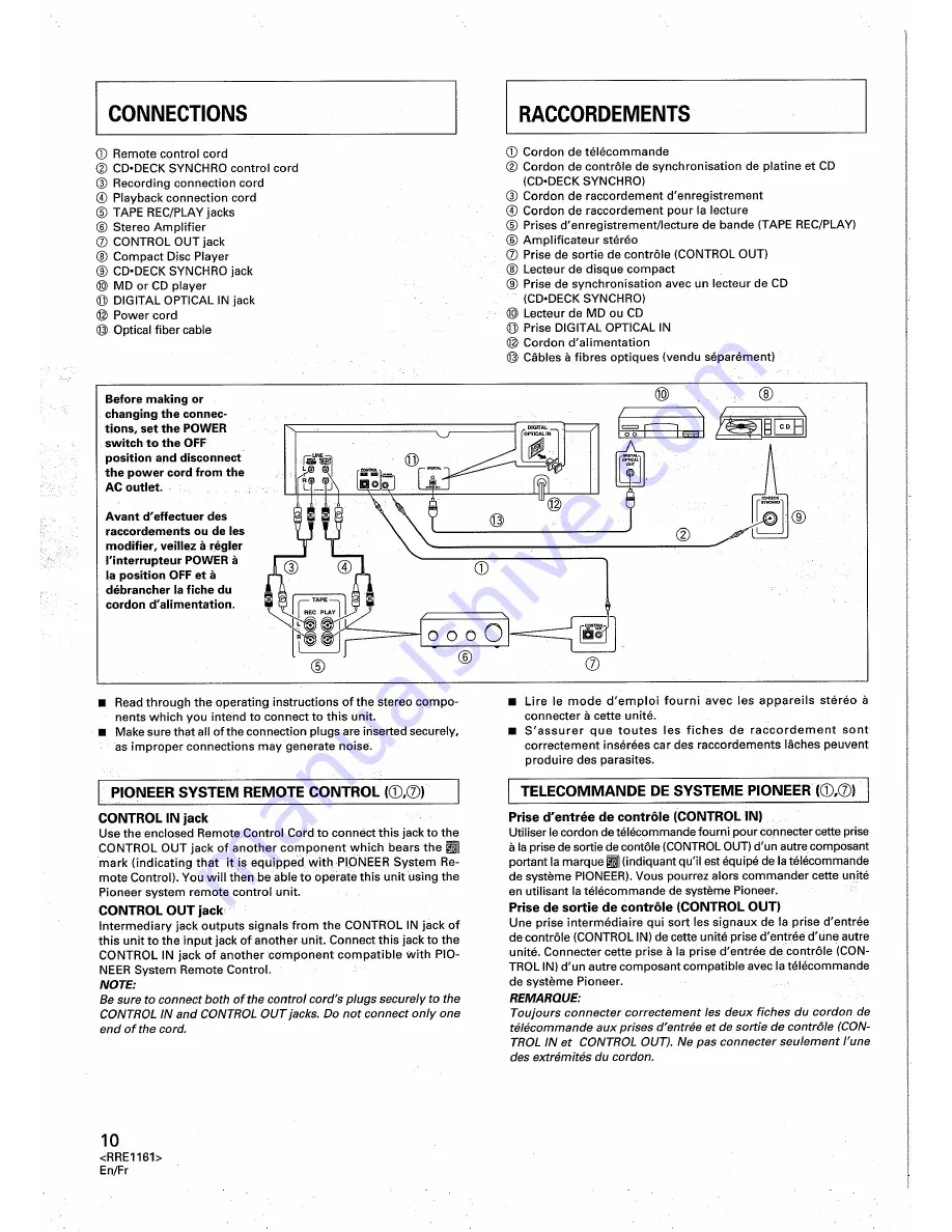 Pioneer CT-S670D Скачать руководство пользователя страница 10