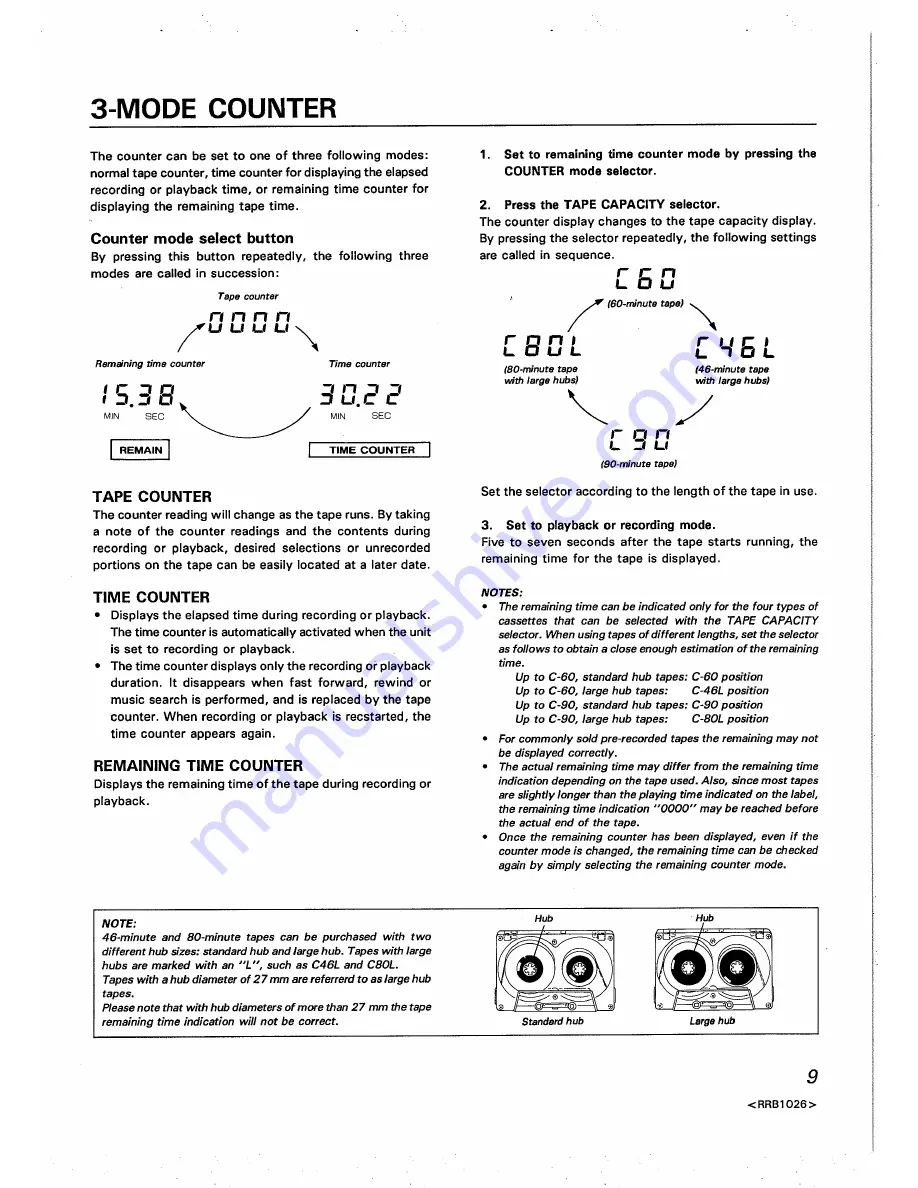 Pioneer CT-S800 Operating Instructions Manual Download Page 9