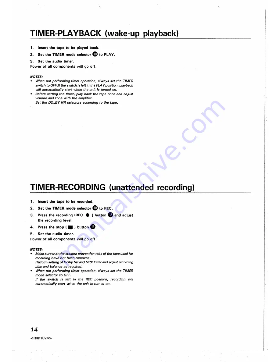 Pioneer CT-S800 Operating Instructions Manual Download Page 14