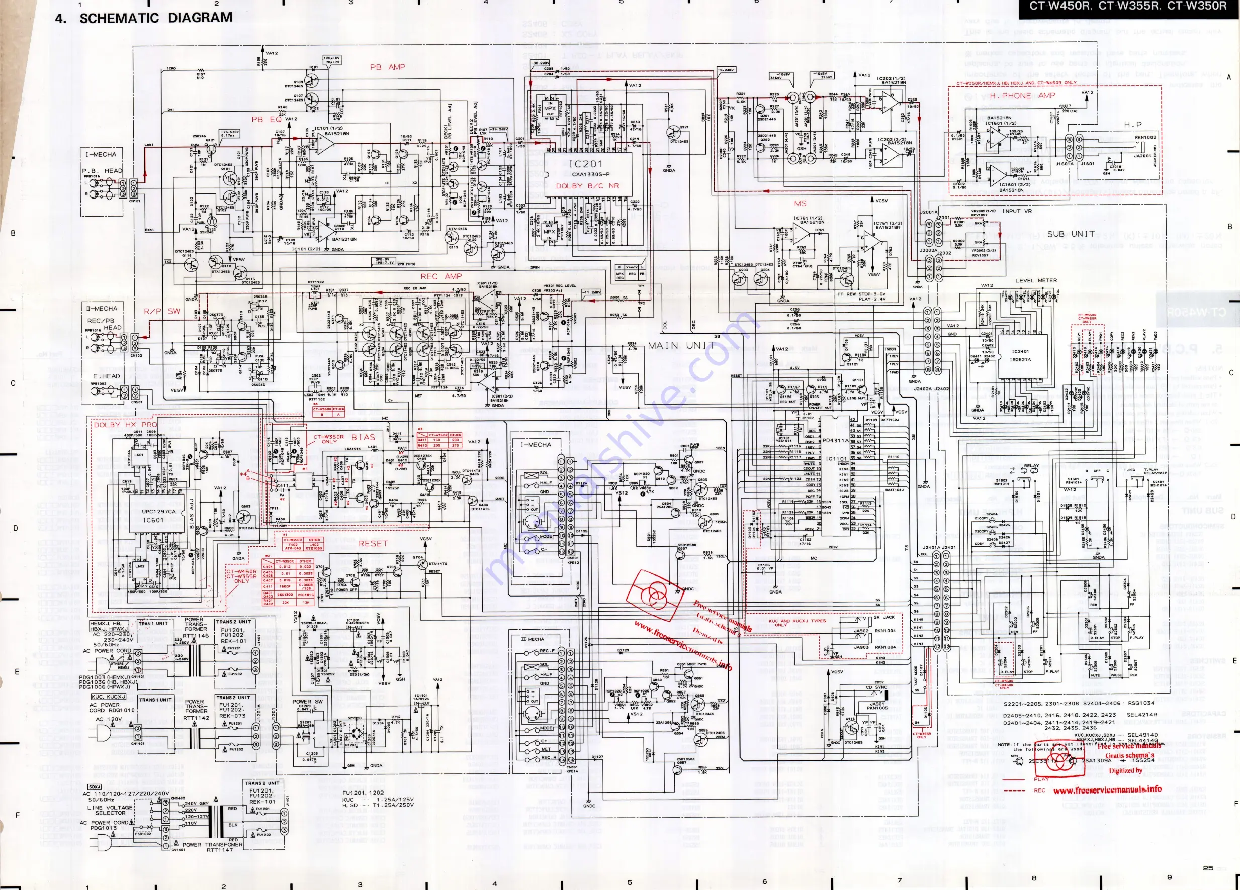 Pioneer CT-W350R Service Manual Download Page 10