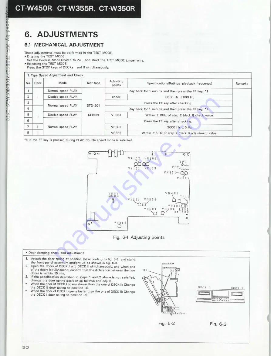 Pioneer CT-W350R Service Manual Download Page 12