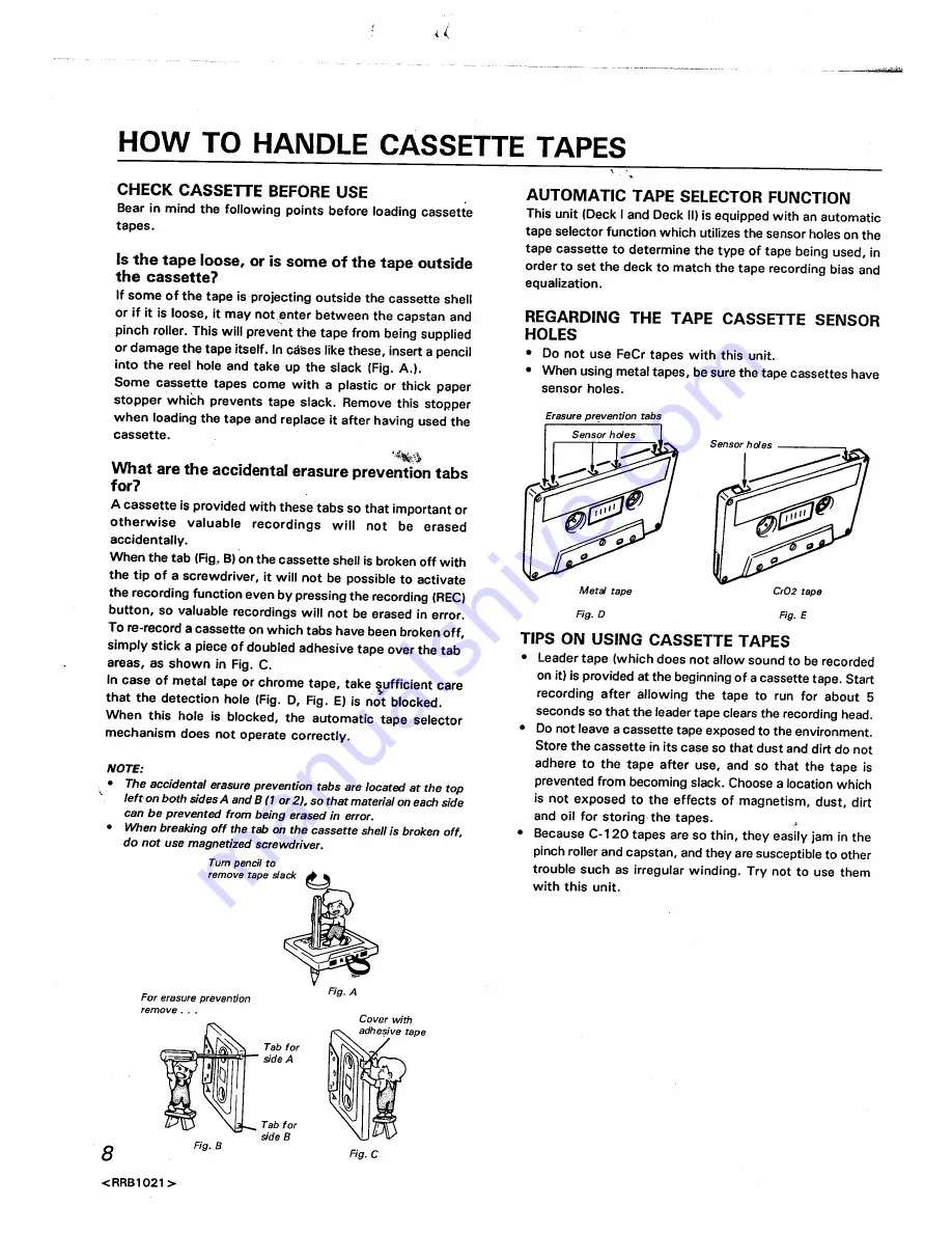 Pioneer CT-W500 Operating Instructions Manual Download Page 8