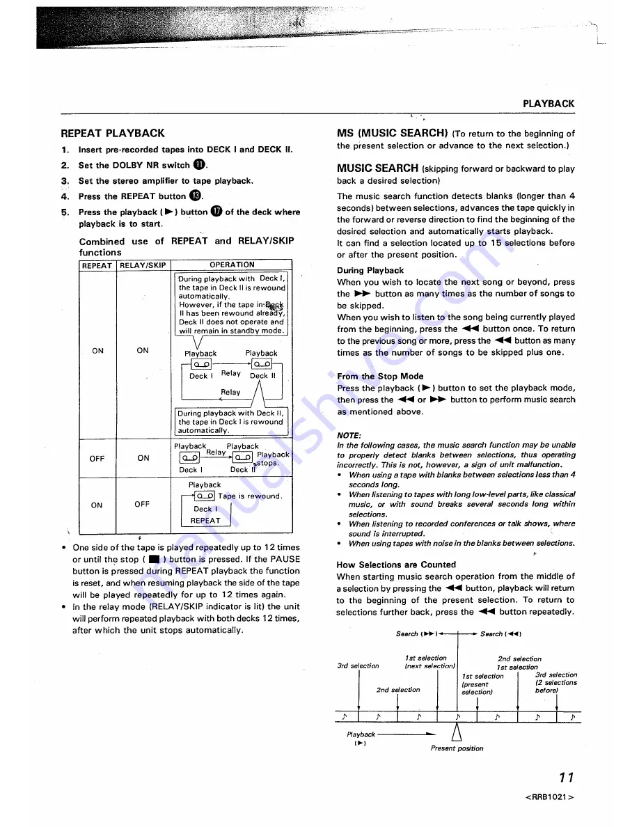 Pioneer CT-W500 Operating Instructions Manual Download Page 11