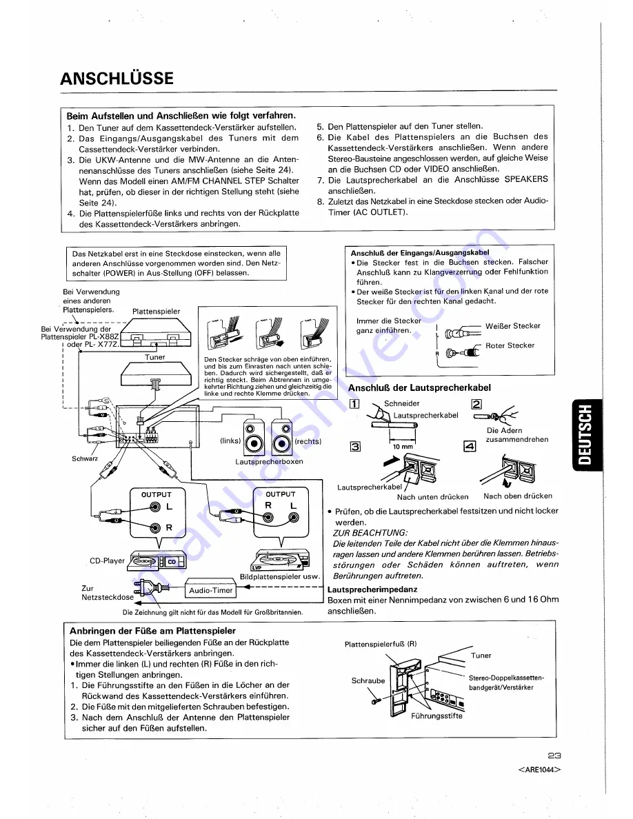 Pioneer DC-X77Z Operating Instructions Manual Download Page 23