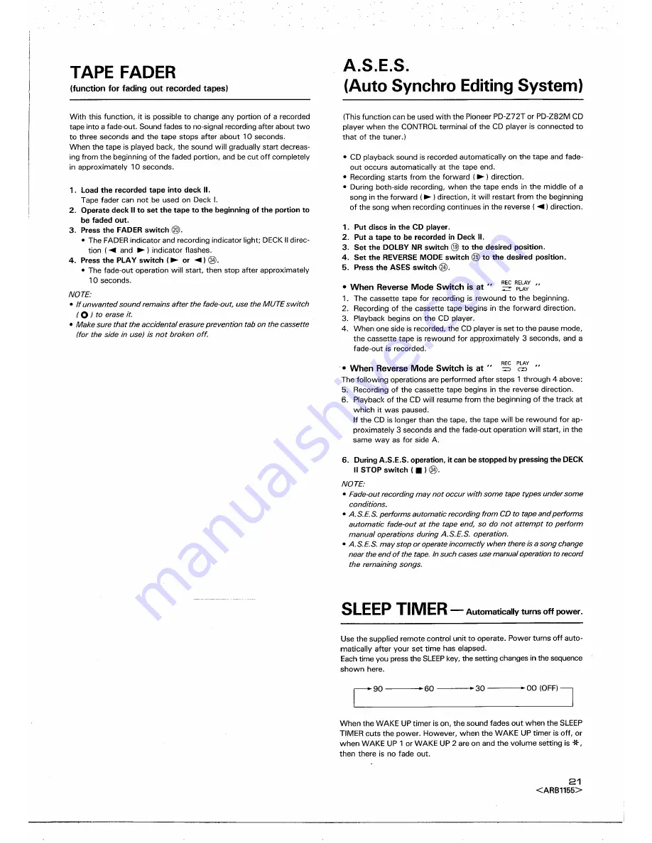 Pioneer DC-X82 Operating Instructions Manual Download Page 21