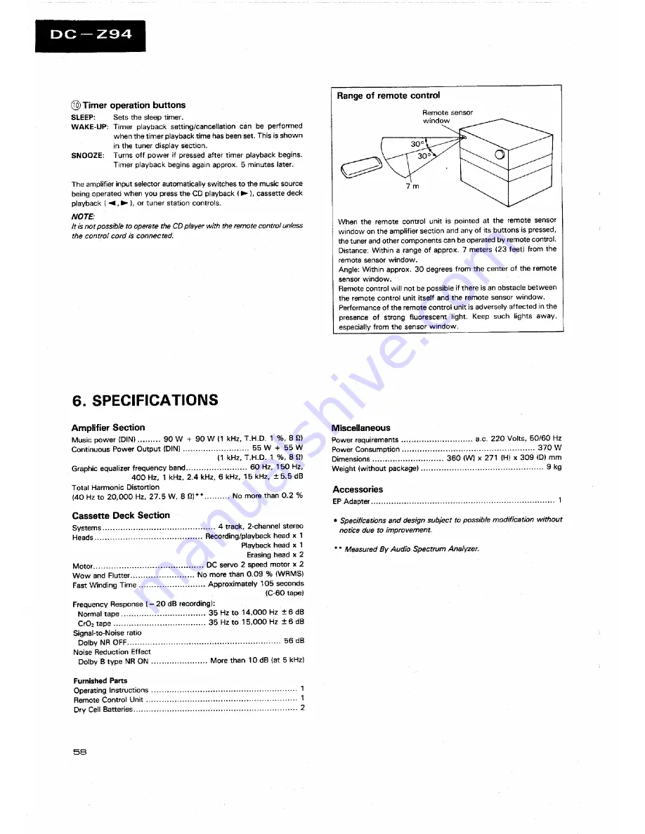 Pioneer DC-Z94 Service Manual Download Page 39