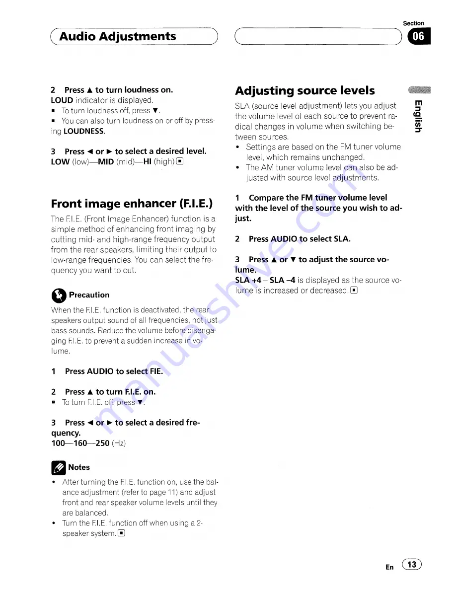 Pioneer DEH-2700 Operating Manual Download Page 13