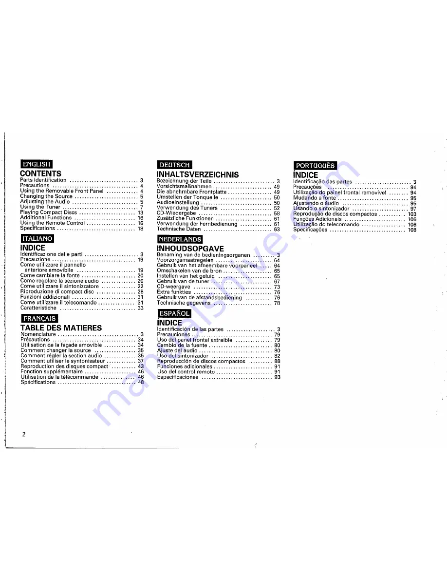 Pioneer DEH-515RDS Owner'S Manual Download Page 2