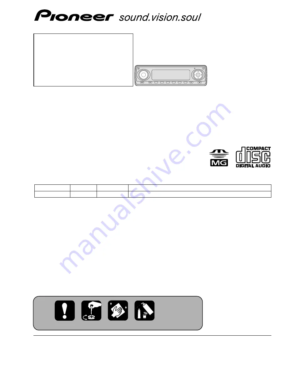 Pioneer DEH-P900HDD Service Manual Download Page 1