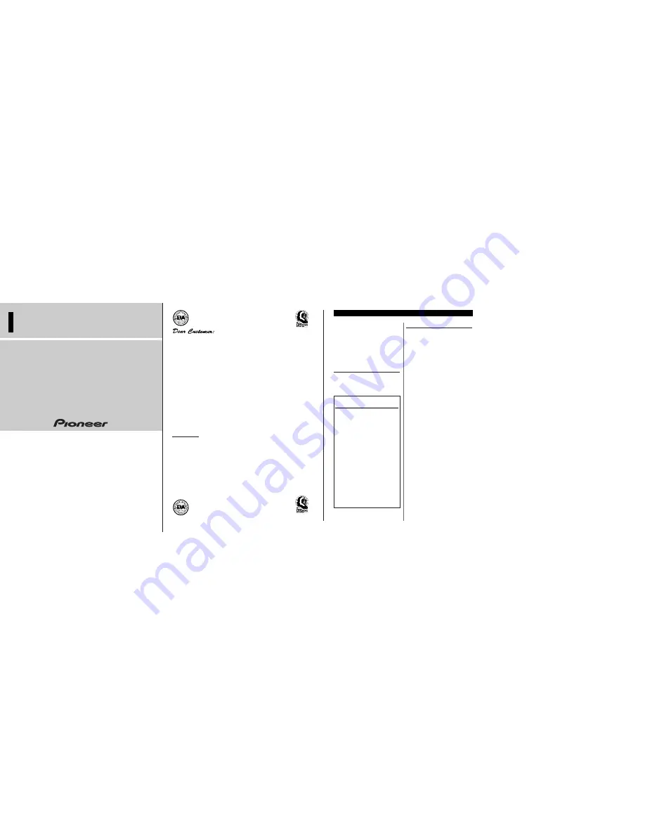 Pioneer GM-X542 Owner'S Manual Download Page 1