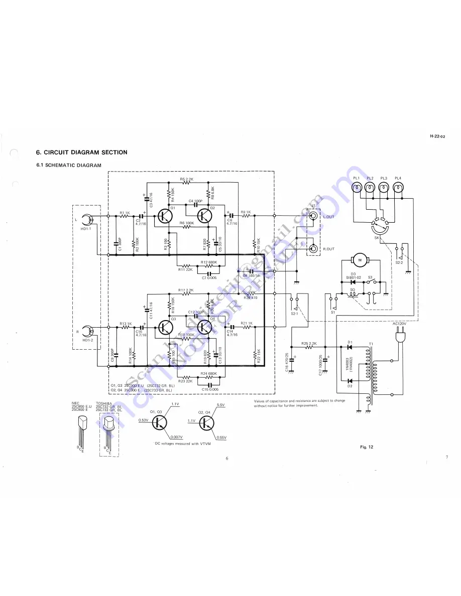 Pioneer H-22 Service Manual Download Page 7