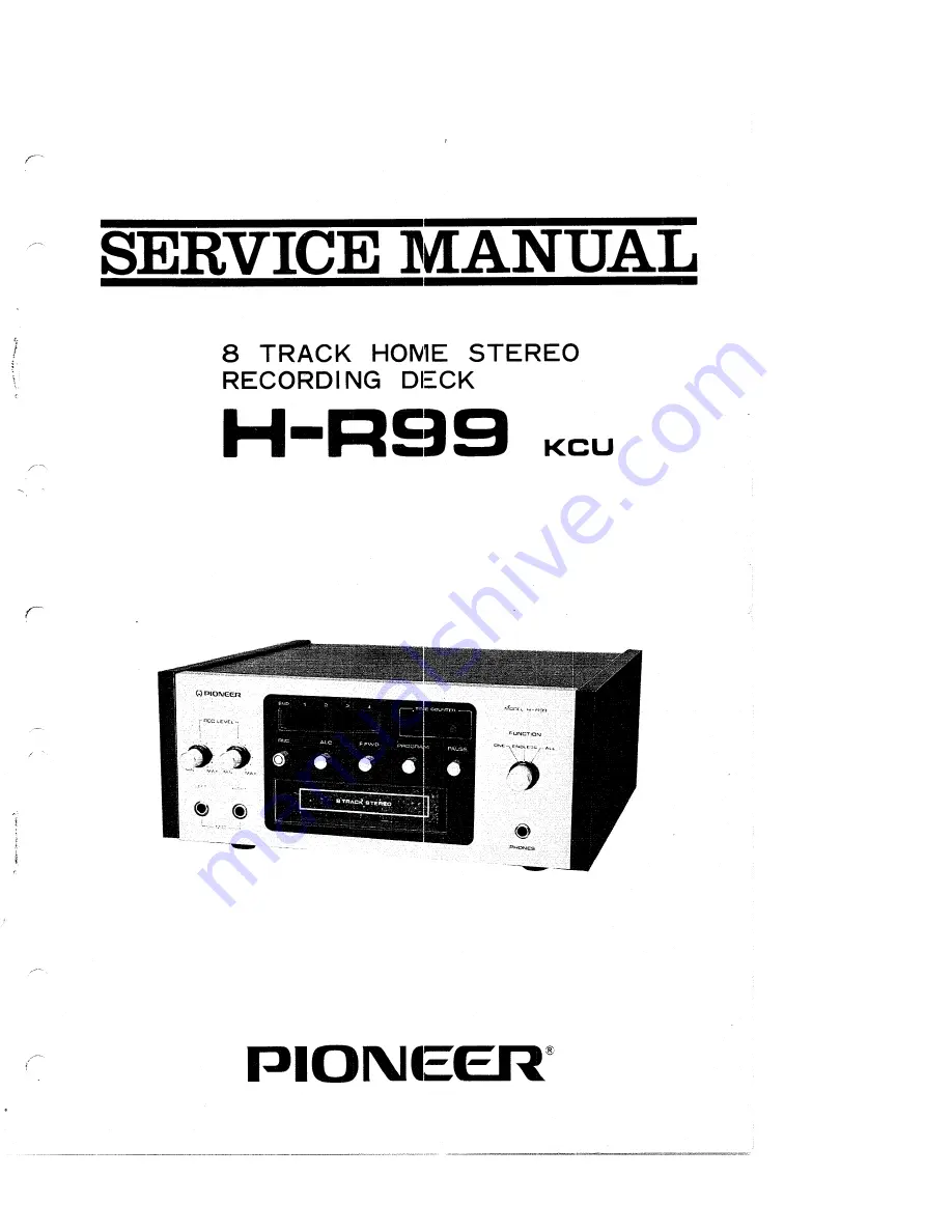 Pioneer H-R99 KCU Скачать руководство пользователя страница 1