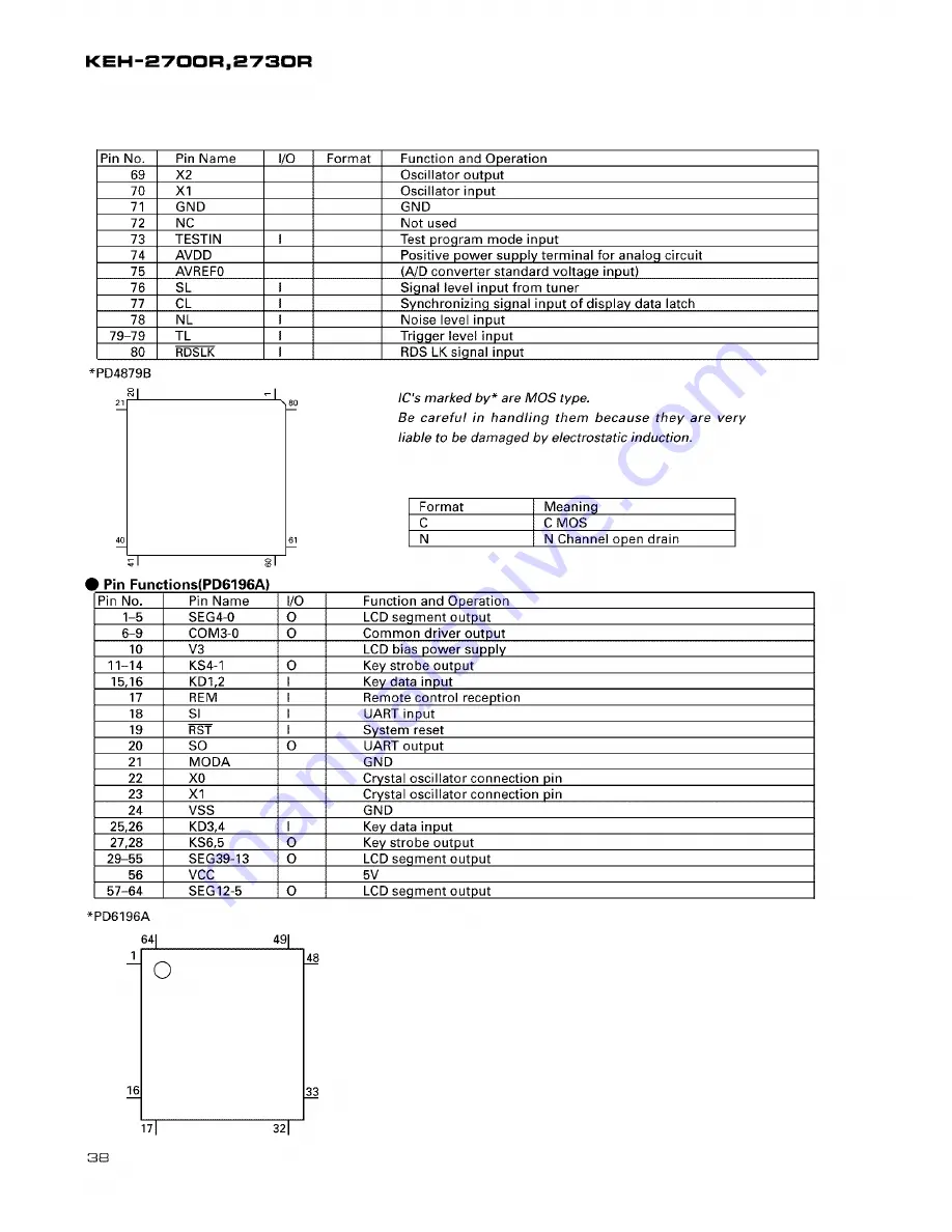 Pioneer KEH-2700R Service Manual Download Page 40