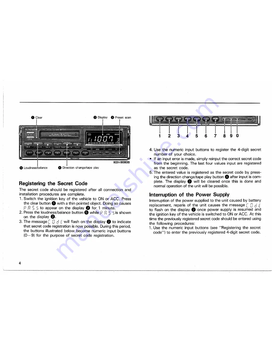 Pioneer KEH-8080B Owner'S Manual Download Page 4