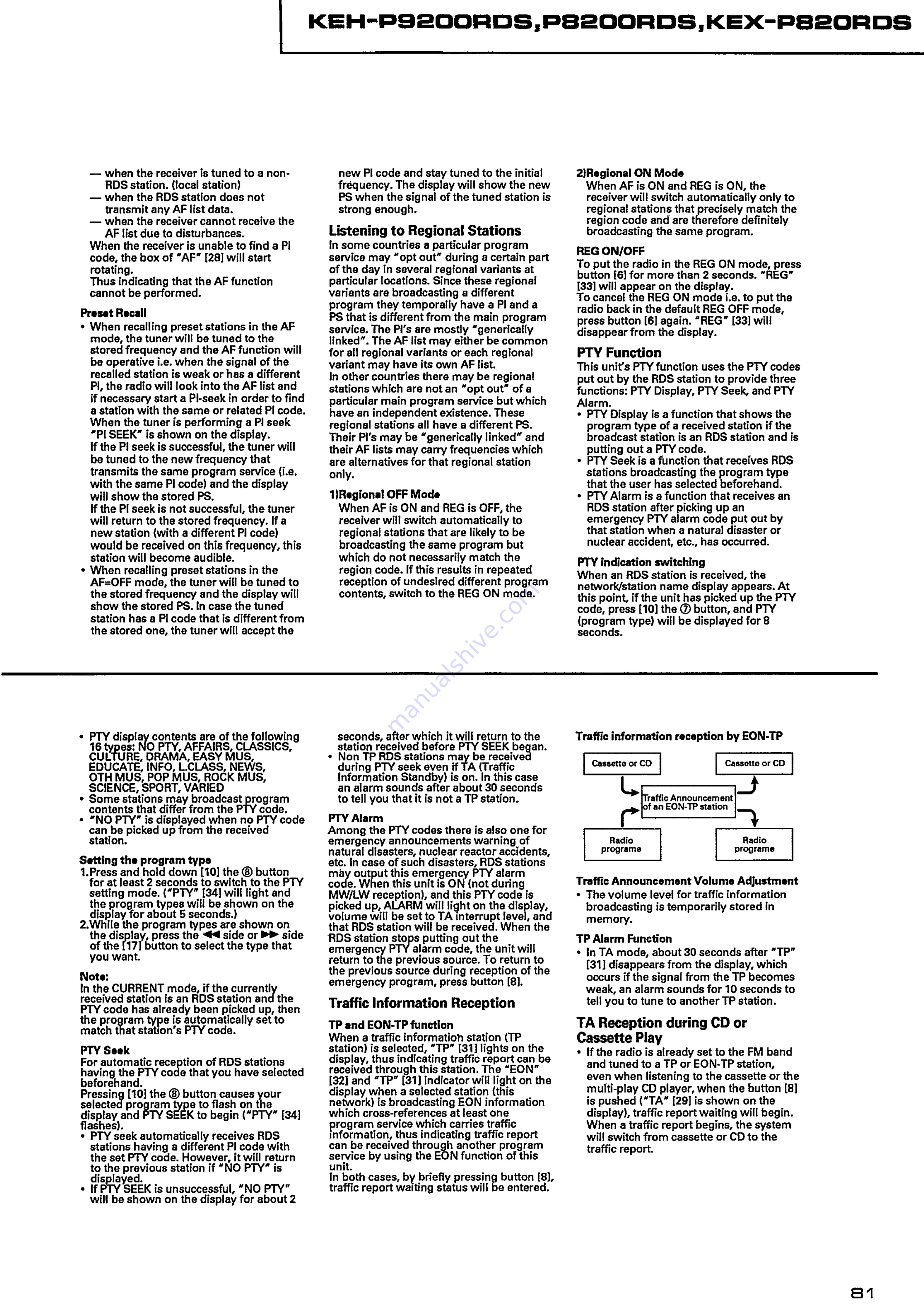 Pioneer KEH-P8200RDS EW Service Manual Download Page 55