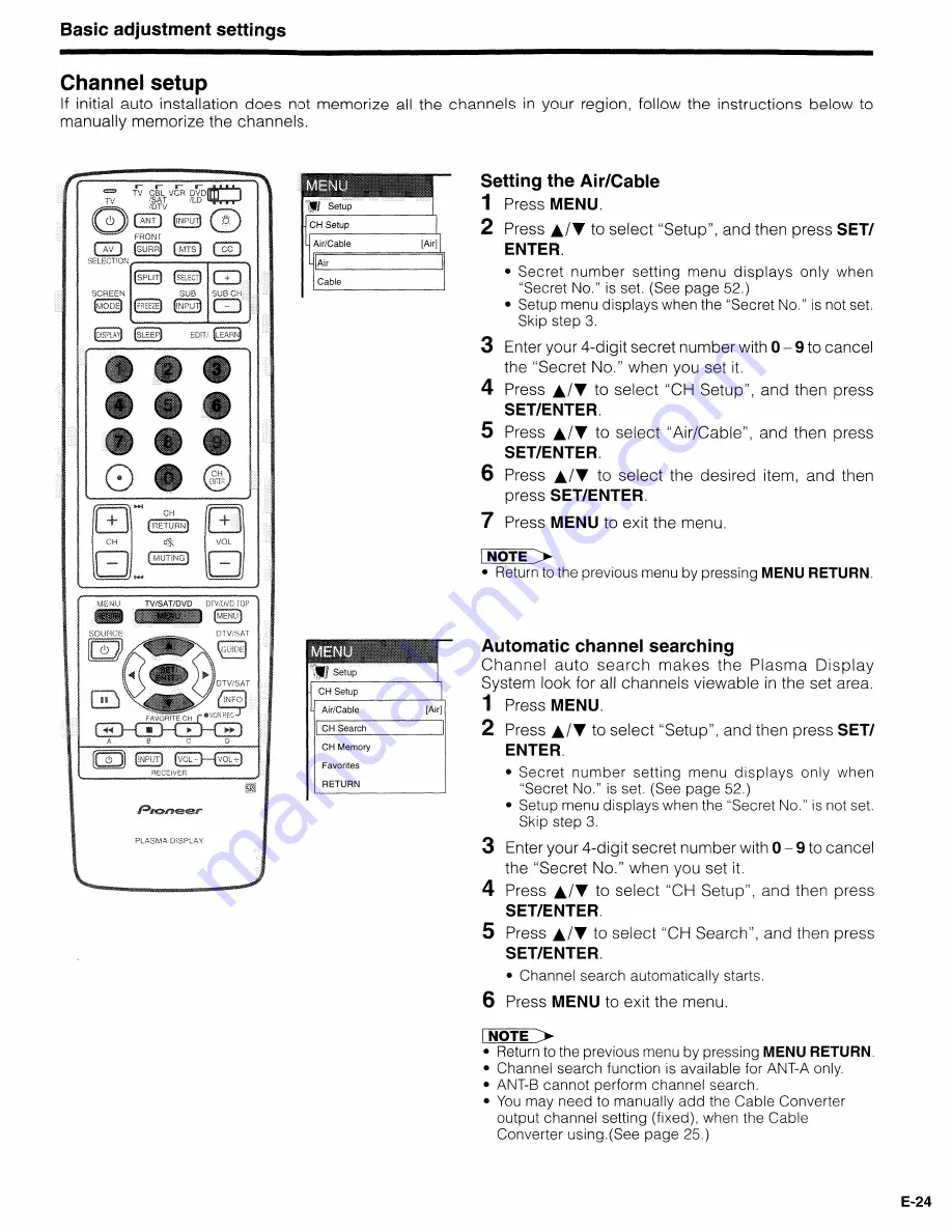 Pioneer PDP-4330HD Operating Instructions Manual Download Page 29