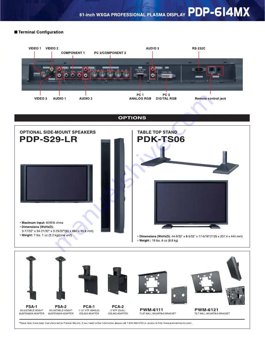 Pioneer PDP-504CMX Brochure & Specs Download Page 7