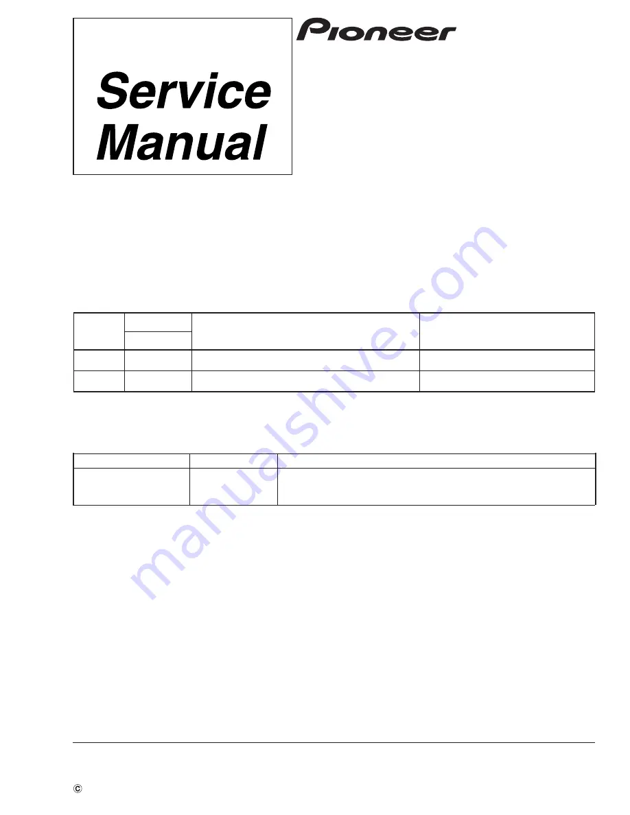 Pioneer PDV-10 Service Manual Download Page 1