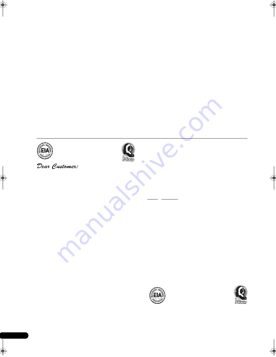 Pioneer PIONEER S-IC621D Operating Instructions Manual Download Page 8