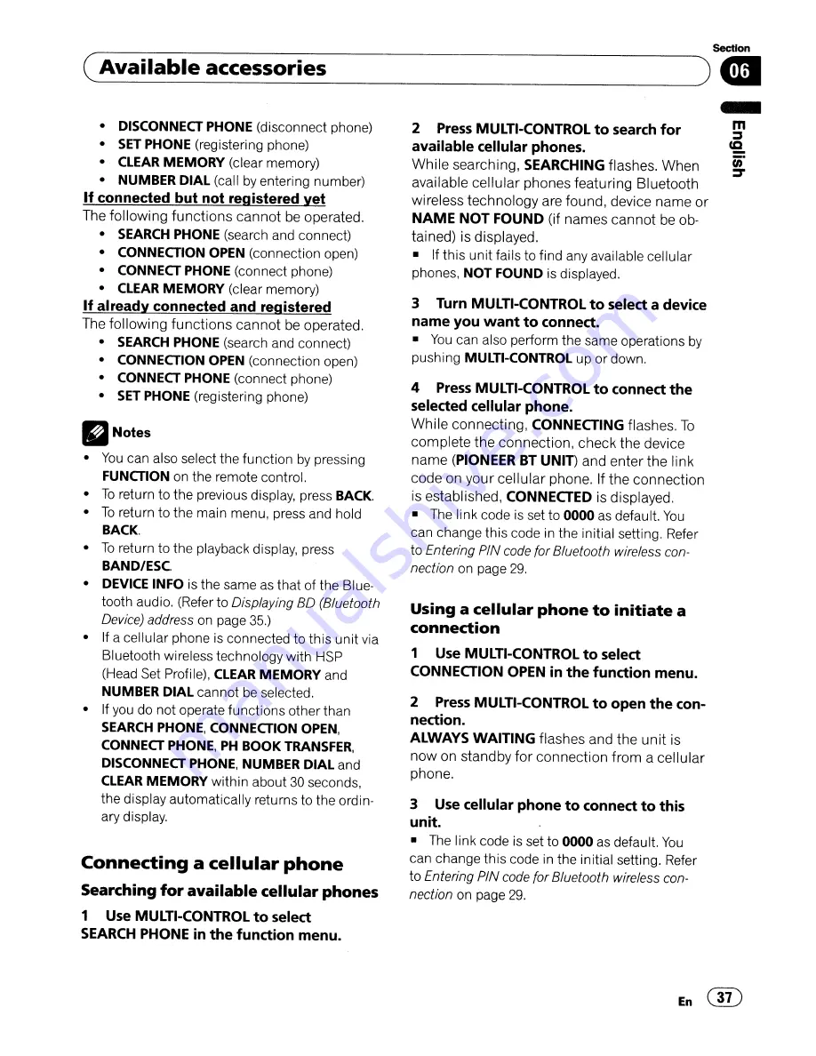 Pioneer Premier DEH-P4000UB Operation Manual Download Page 37