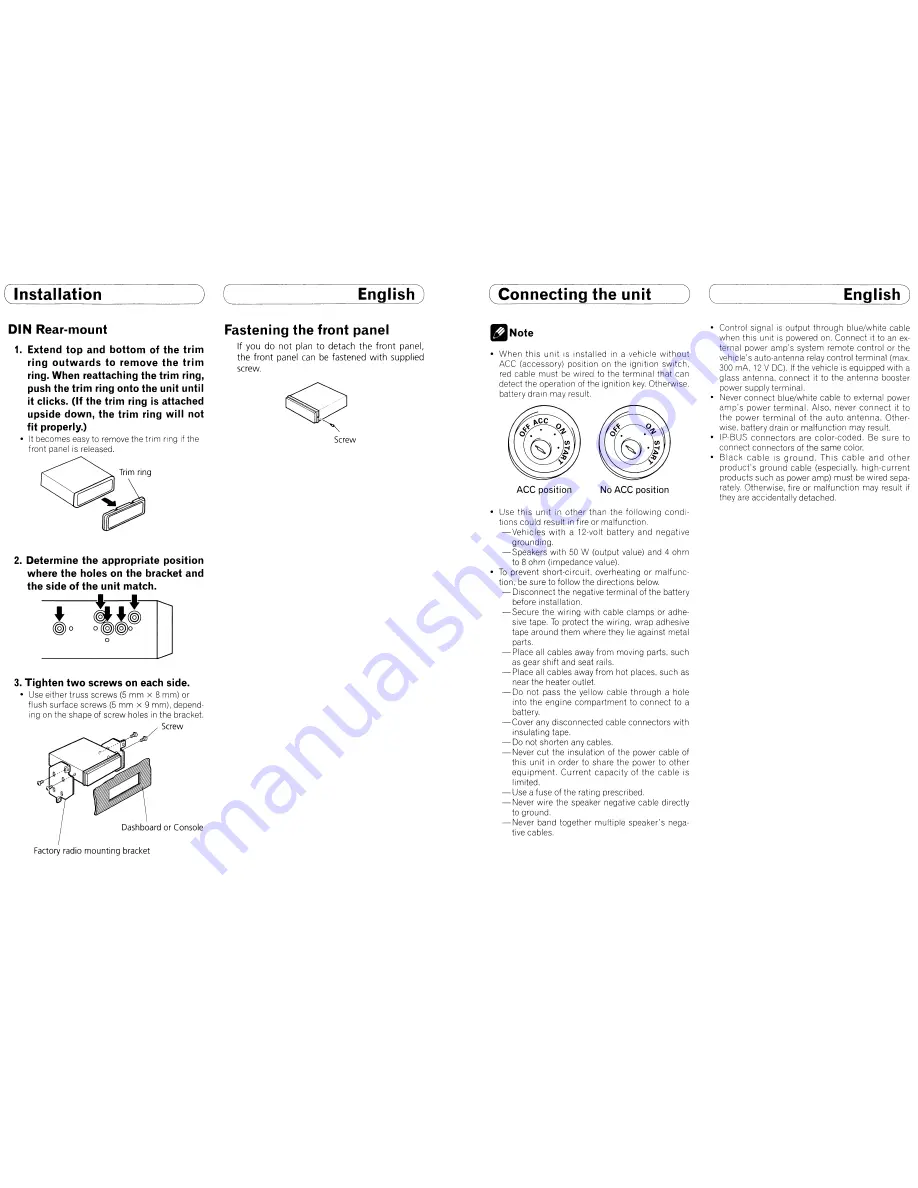 Pioneer Premier DEH-P4000UB Operation Manual Download Page 62