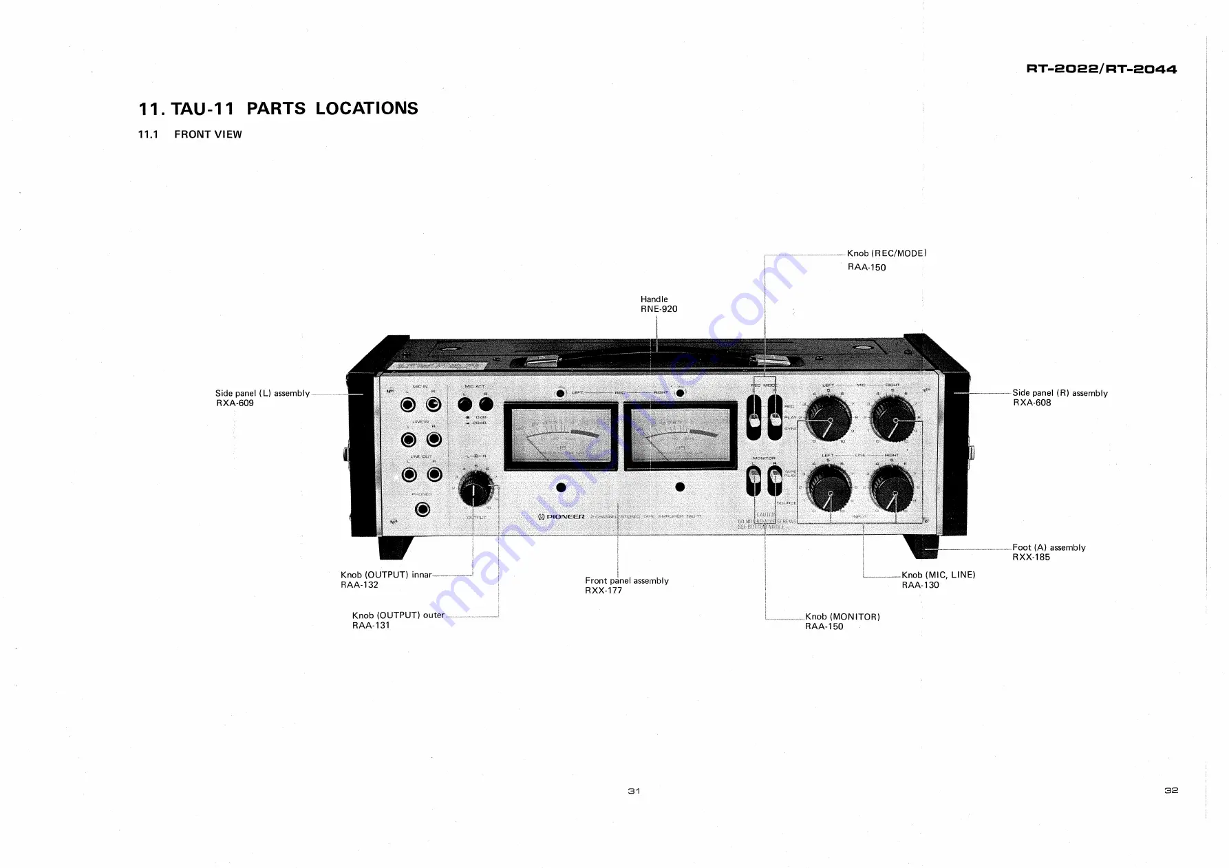 Pioneer RT-2022 User Manual Download Page 20