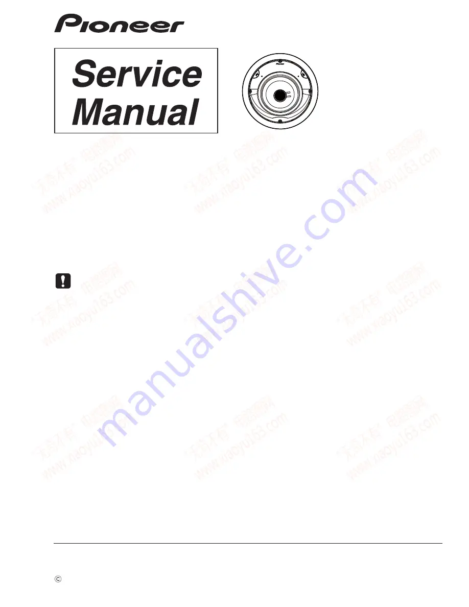 Pioneer S-IC871A/XTWWL5 Servise Manual Download Page 1