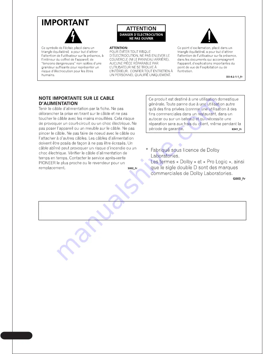 Pioneer SE-DIR800C - Headphones - Binaural Operating Instructions Manual Download Page 28