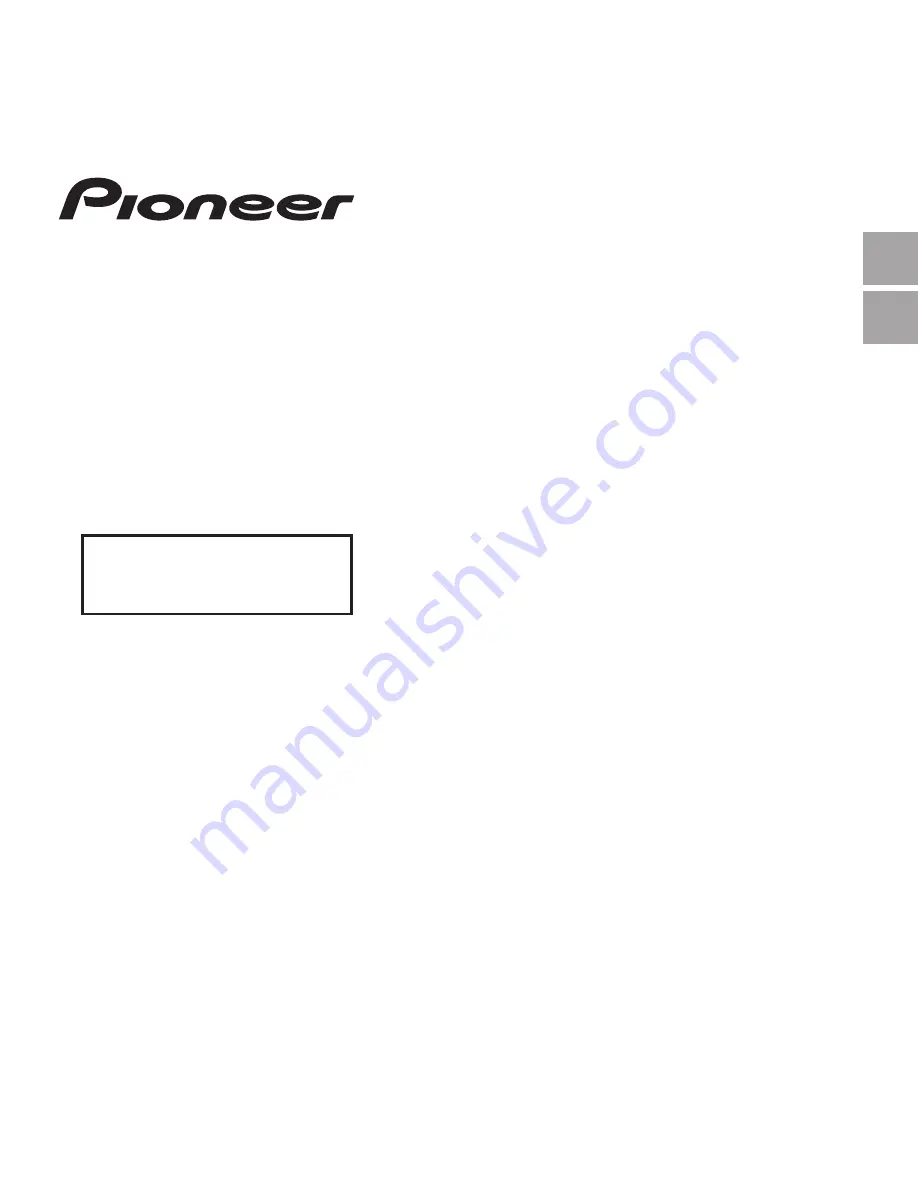 Pioneer SGY-CS500 User Manual Download Page 1