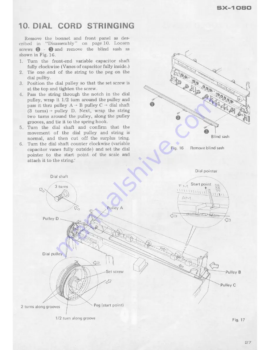 Pioneer SX-1080 Service Manual Download Page 25