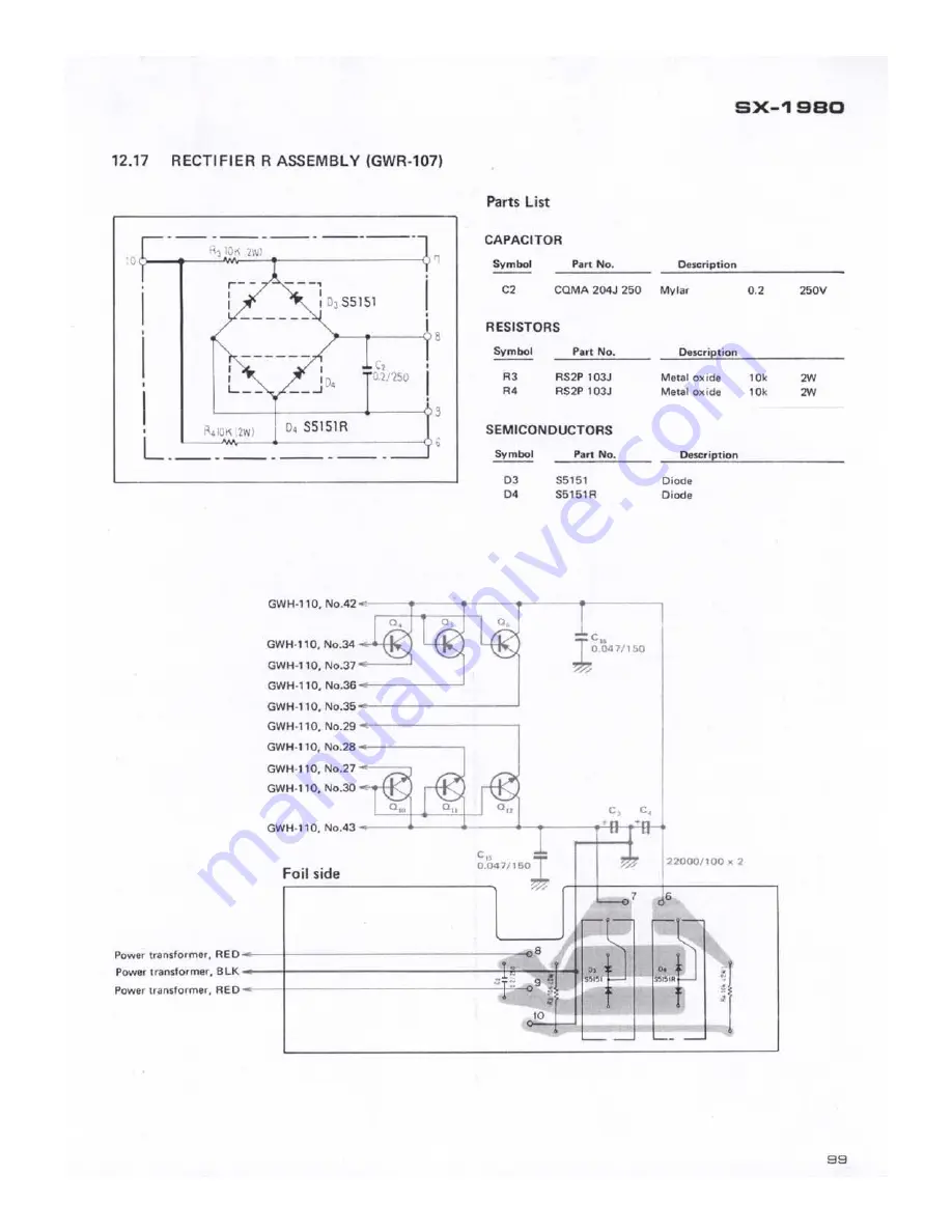 Pioneer SX-1980 Скачать руководство пользователя страница 96