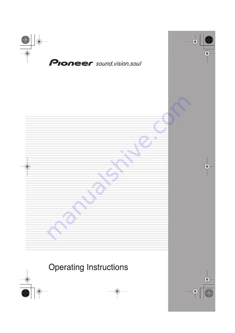 Pioneer SX-316-S Operating Instructions Manual Download Page 1