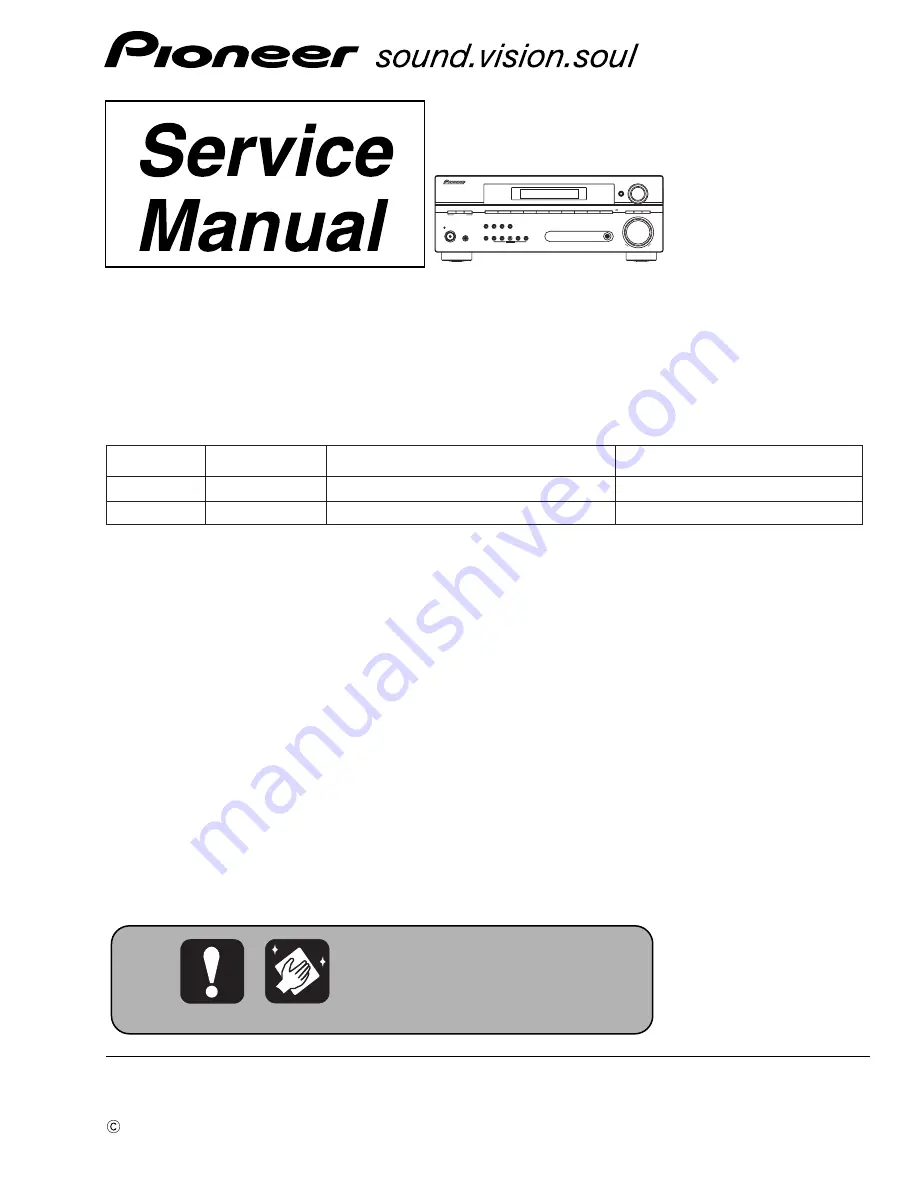 Pioneer SX-316-S Service Manual Download Page 1