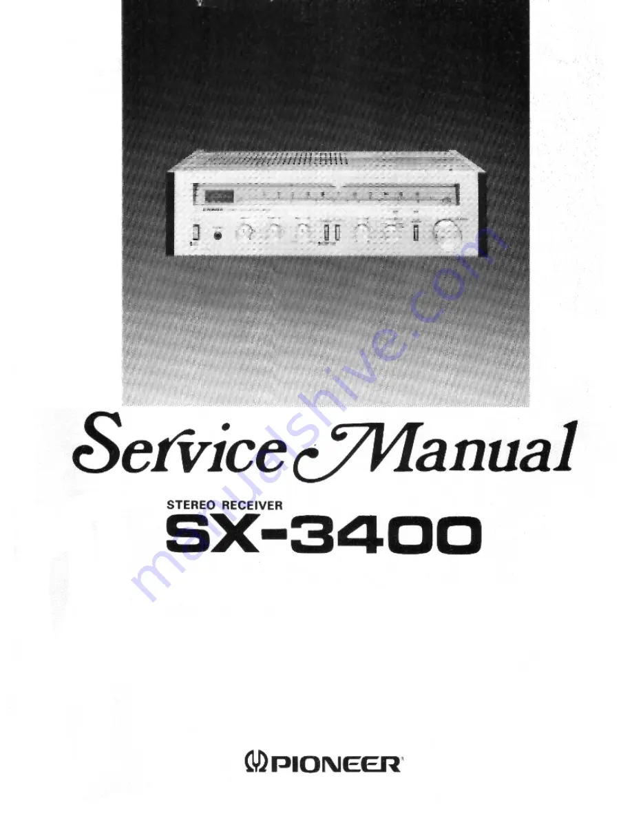 Pioneer SX-3400 Service Manual Download Page 1